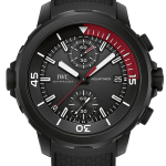 All Black IWC Aquatimer Replica Watches UK With Red And White Elements Of Good Quality
