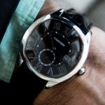 Delicate And Noble Drive De Cartier Knockoff Watches UK With Black Leather Straps For Gentlemen
